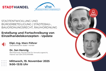 Erstellung und Fortschreibung von Einzelhandelskonzepten – Update