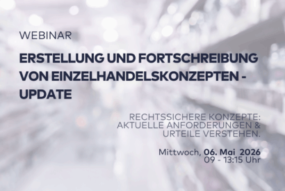 Erstellung und Fortschreibung von Einzelhandelskonzepten – Update